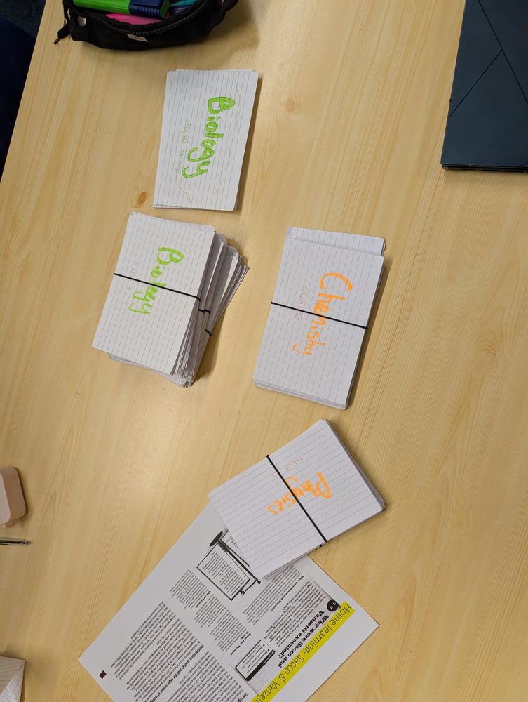Flashcard decks banded together by subject